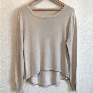 Sparkle knit high-low sweater M